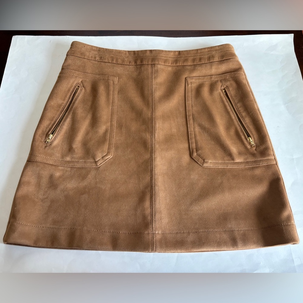 Loft Faux Suede Skirt - Women’s Brown Faux Suede Mini.